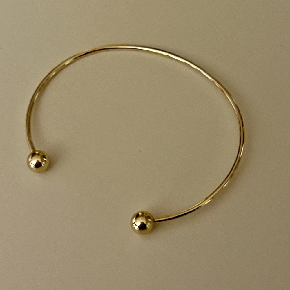 Elegant Gold-Tone Open Bangle Bracelet